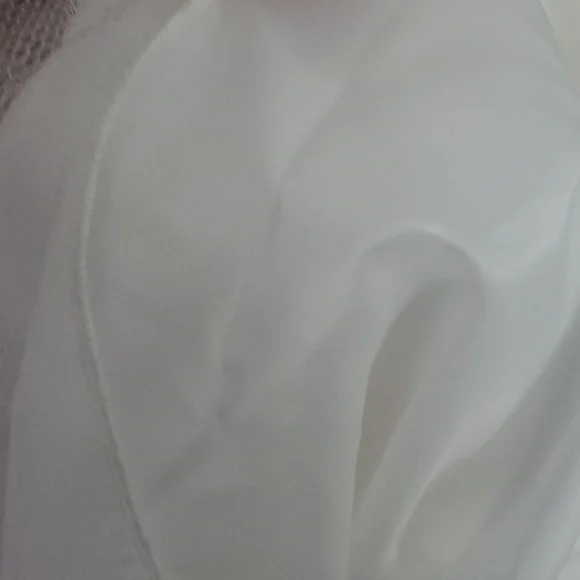 Ivory Sparkly Beaded Plunge Prom Evening Wedding Gown - Picture 11 of 11